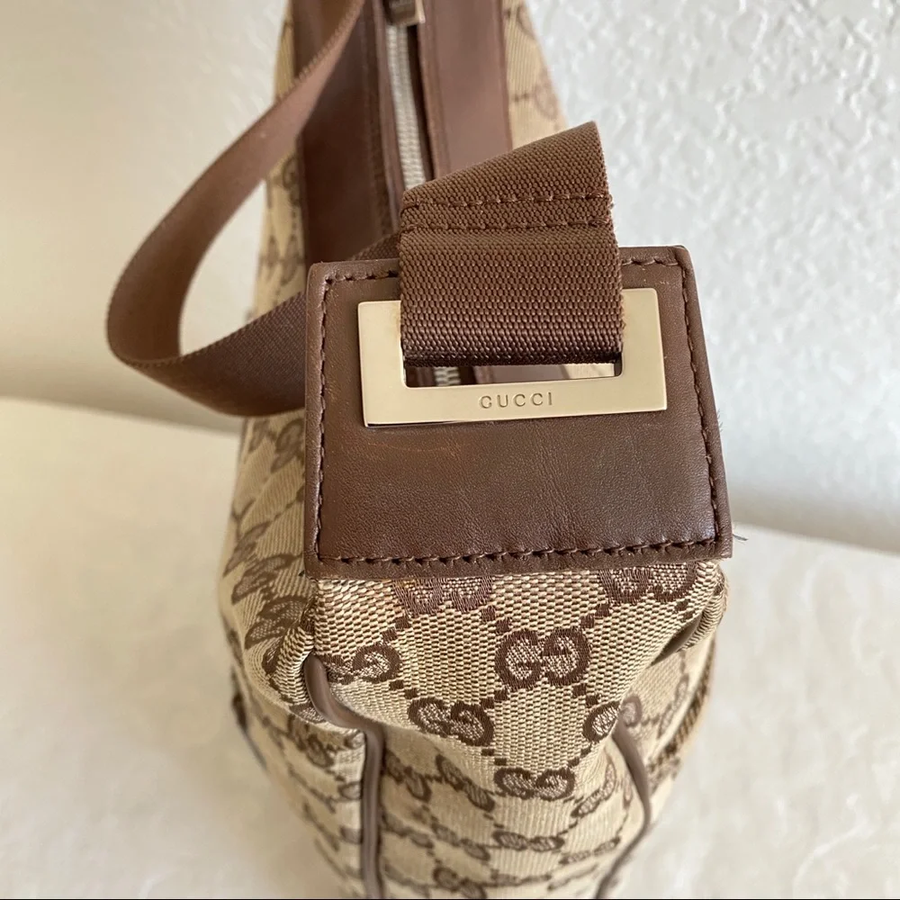 Gucci gg monogram canvas hobo bag